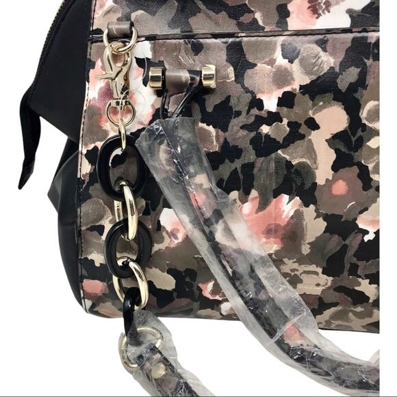 French Connection NWT Shoulder Bag Camo Floral Devin Satchel Purse - Picture 3 of 12